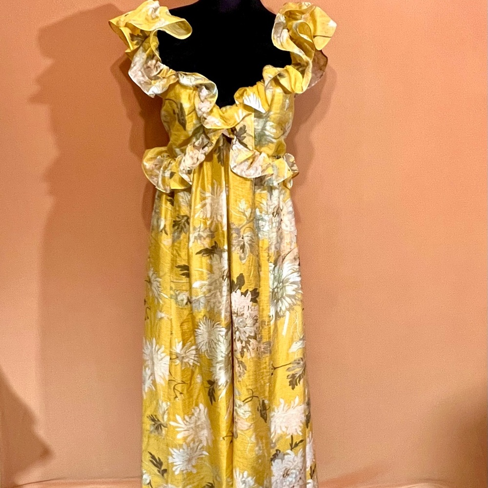 Floral yellow dress